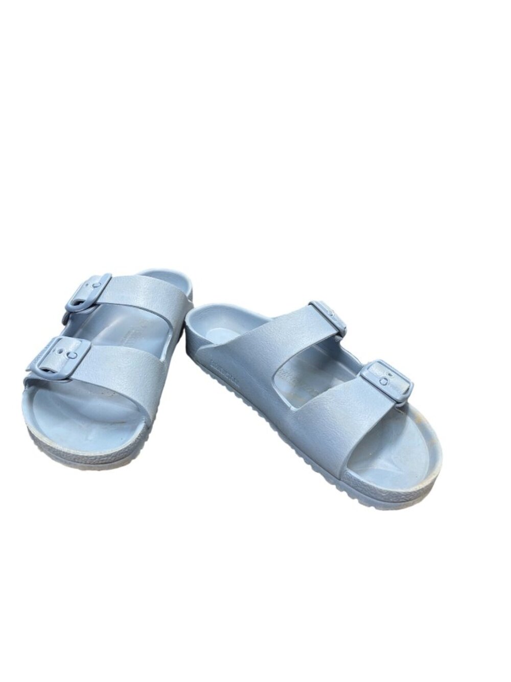 Birkenstock womens blue slip on designer casual sandals sz 33/3.5 SKU 10-520
